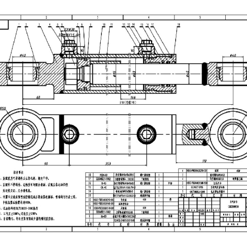 Double Acting Hydraulic Cylinder Schematic